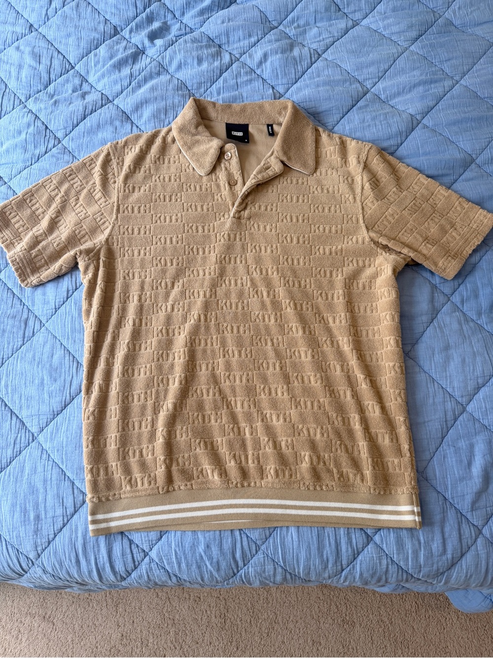 Kith Beige/Tan Textured Logo Polo